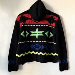 Polo Ralph Lauren Black Multicolor Patterned Sweater